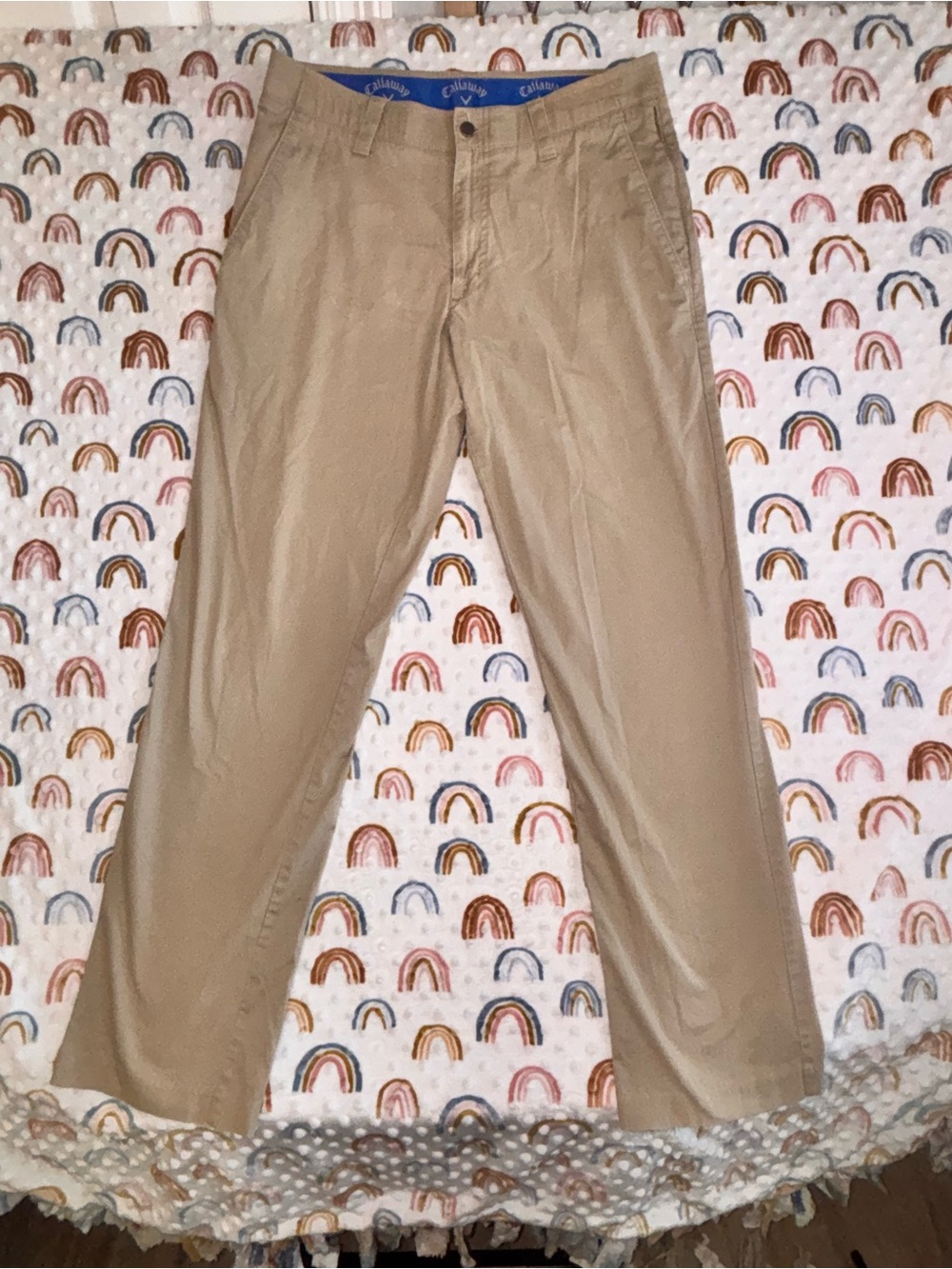 Callaway Khaki/Tan Flat Front Men's Chinos 30x30